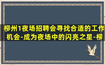 柳州1夜场招聘会寻找合适的工作机会-成为夜场中的闪亮之星-柳州夜店招人中欢迎兼职工资日结